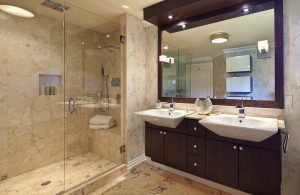bathroom remodel with refaced cabinets