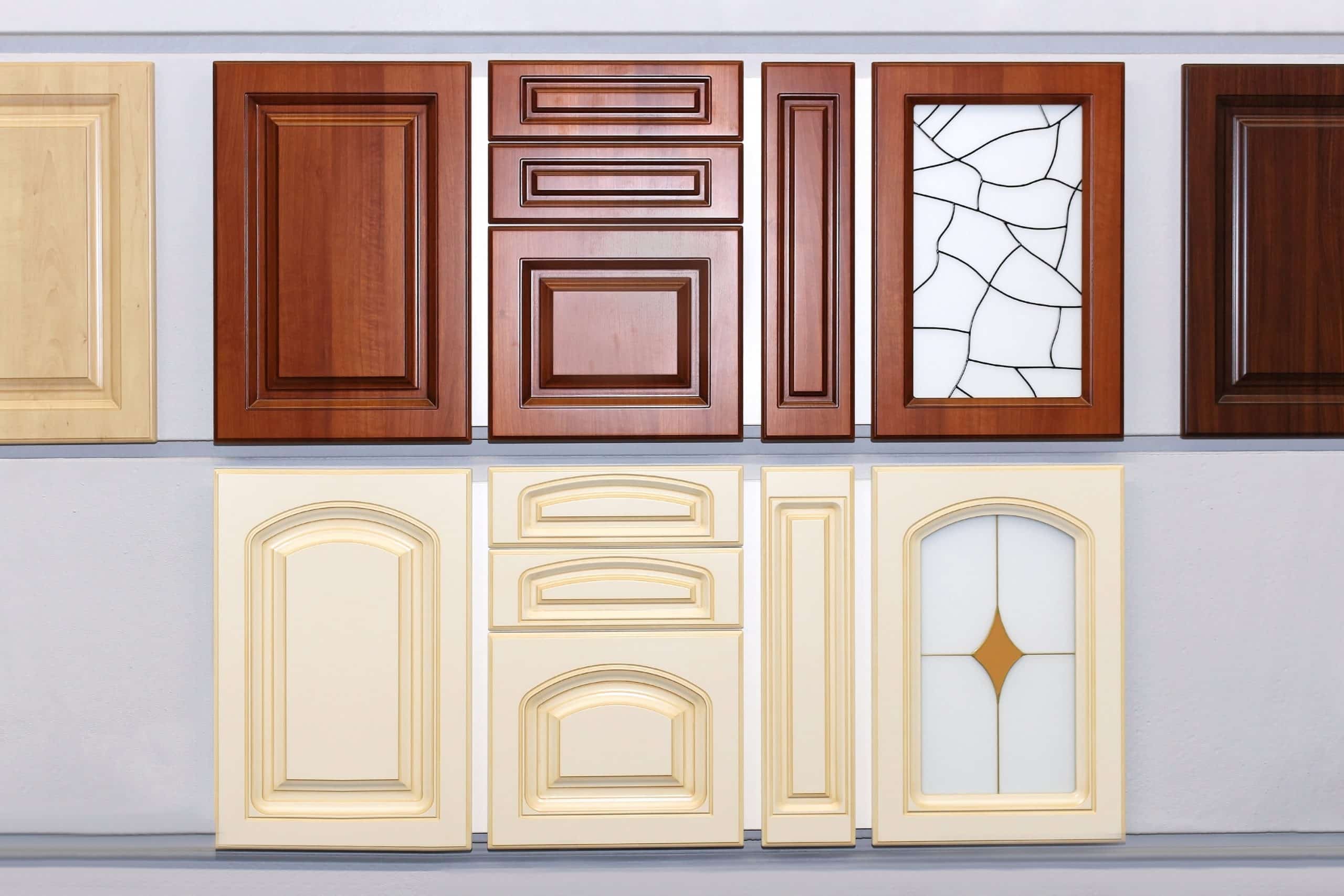 kitchen cabinet door types laid out