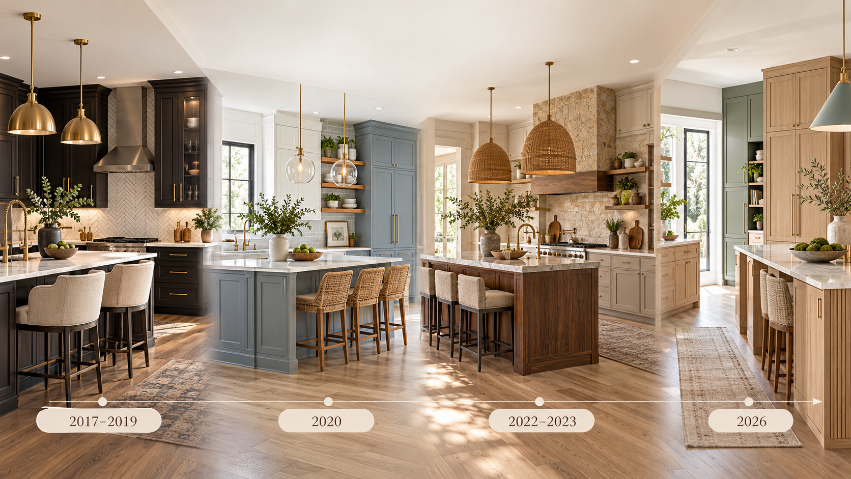 kitchen cabinet trendss over the years since 2017